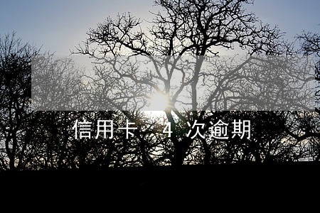 信用卡 4次逾期 信用卡 4次逾期